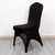 TABLECLOTHSFACTORY 3-Way Open Arch Black Premium Stretch Spandex Banquet Chair Cover, Fitted Wedding Chair Cover with Foot Pockets - 160 GSM