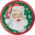 Creative Converting Classic Santa Dinner Plates, Green