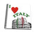 3dRose db_216438_2 I Love Italy Colosseum in Rome Italian Flag Popular Saying Memory Book, 12" x 12"