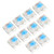 Hilitand 10Pcs Mechanical Keyboard Switch, Blue Switch DIY Key Switch Replacement with Shaft Puller + Key Puller for MX Mechanical Keyboard(Normal Type)
