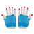 Rhode Island Novelty Neon Fishnet Fingerless Wrist Gloves Party Accessory - Neon Blue