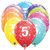Qualatex Latex Balloons 49593-Q Stars #5-a-round (6 Pk), 11", Multicolor