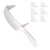 Curved Barber Comb, Adjustable Professional Positioning Comb Barber Hair Cutting Comb Flat Top Clipper Comb Heat Resistant Hair Styling Tool for Men Clipper Cuts and Flattops (2 Colors) (White)