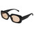 VANLINKER Rectangle Sunglasses for Women Retro Trendy Fashion Eyewear Narrow Thin Square Frame UV400 Protection VL9624 Black Frame/Tea Lens