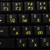 4Keyboard Polish Programmer Transparent Keyboard Stickers with Yellow Lettering
