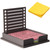Sticky Note Holder with Stencil, Sticky Note Dispenser Compatible with Post-It Note, Post It Note Organizer for 3x3 Self-Sticky Note Pads(Sticky Notes Contain)