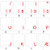 4Keyboard Danish Keyboard Stickers with RED Lettering ON Transparent Background