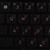 4Keyboard Romanian Keyboard Labels ON Transparent Background with RED Lettering (14X14)