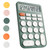 AOAILION Standard Calculator 12 Digit with Large LCD Display and Big Buttons,Cute Calculator,Desktop Calculator for Office, Home, School (Green+White)