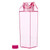 Alipis Milk Carton Water Bottle, 500ML Colorful Clear Drink Bottle Sqaure Empty Milk Container Reusable Leakproof Juice Bottle Portable Drinking Bottle for, Travel. Camping (Pink)