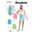 Simplicity Misses' Asymmetrical Skort and Knit Skirt Sewing Pattern Kit, Code S9336, Sizes 6-8-10-12-14, Multicolor