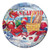 Creative Converting 8 Count Sturdy Style Round Paper Plates, 8.75", Seafood Celebration
