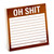 Knock Knock Oh Shit Metallic Sticky Notes, 3 x 3-Inches (1-Count)