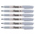 Sharpie Fine Point Permanent Marker, Celestial Gray, 6 Pack