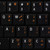 4Keyboard Urdu Keyboard Labels ON Transparent Background with Orange Lettering (14X14)