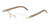 Dapper Rimless Rectangular Metal & Wood Eyeglasses/Clear Lens Sunglasses - Frames (Rose Gold & Light Brown Wood, Clear)