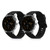 kwmobile Straps Compatible with Blackview X1 Smartwatch Straps - 2x Replacement Silicone Watch Bands - Black/Black