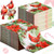 200 Packs Christmas Napkins Christmas Cocktail Paper Napkins Christmas Red Cardinal Napkins Disposable Christmas Dinner Napkins Christmas Birds Napkins for Home Party Bathroom (Cardinal)