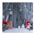 Funnytree 72" x 72" Christmas Shower Curtain Set with 12 Hooks Winter Snow Snowflake Cartoon Snowman Bathroom Curtain Waterproof Bathtub Sets Home Decor