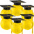 6 Pieces Graduation Cap Hanging Paper Lanterns Grad Cap Paper Lanterns Graduation Lanterns with Black Grad Hat Tassel Lanterns Graduation Party Hanging Decorations Supplies