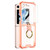 Shockproof Protective for Samsung Galaxy Z Flip 5 5G Case with Ring Back Screen Protector TPU Soft Clear Flip5 Phone Case Skin Slim Cover (Orange,Z Flip 5)