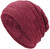 Red Winter Beanie for Women Warm Winter Hat Fleece Lined Knit Hat Baggy Oversized Slouchy Knit Beanie Skull Cap Ski Hat