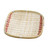 MARMERDO Bamboo Dim Sum Plate Candy Tray Rattan Tray Baskets Table Tray Woven Fruit Basket Wicker Basket Fruit Wooden Snack Container Rattan Fruit Tray Woven Tray Basket Natural Fruit Dish