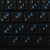 4Keyboard Turkish Keyboard Labels ON Transparent Background with Blue Lettering (14X14)