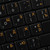 4Keyboard Russian - Ukrainian Keyboard Labels ON Transparent Background with Orange Lettering (14X14)