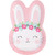 Creative Converting Bunny Party Shaped Paper Plates, 24 ct