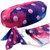 MyEyeglassCase Women's Hard Sunglasses Case - Large Glasses Case Holder in Cute Polka design - Eyeglass Case hard shell with Drawstring Pouch and cloth for Medium & Large frames (AS113 Polka Dots)