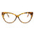Armear Women Retro Cateye Sunglasses Vintage Leopard Print Frame Clear Lens Triangle Glasses