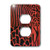 3dRose lsp_37290_6 Animal Prints With Bright 2 Plug Outlet Cover Black/Red