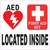 StickerTalk AED and First Aid Kit Located Inside Magnet, 5 inches by 5 inches