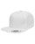 Yupoong Flexfit Men's 5 Panel Cotton Twill Snapback Cap, White, OSFA