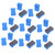 EXCEART 24pcs Whiteboard Eraser Chalkboard Cleaner Magnetic Whiteboard Dry Erasers Chalkboard Eraser Magnetic Dry Erase Eraser Chalkboard Wiper Bone Shape Calendar Child Eva Felt Cloth