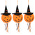Halloween Hanging Lantern 3pcs Halloween Paper Lantern Glow Party Supplies Hanging Pumpkin Lanterns Decor Lantern Telescopic Orange String Lights 3D Paper