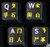 Online-Welcome Chinese-English Keyboard Label Black BACKGROUBD Non Transparent for Computer LAPTOPS Desktop