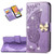 LEMAXELERS Case for TCL 40 XE 5G, TCL 40 XE 5G Wallet Case with Card Holder Slot Magnetic Flip PU Leather Cover for TCL 40 XE 5G Diamond Butterfly Light Purple SD