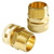Joywayus Brass Swivel Pipe Fitting 3/4" GHT Female x 3/4" NPT Male Thread Garden Hose Threaded to Pipe Threaded Adapter (Pack of 2)