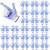 BetterRain (12 Pair) PVC dots,Cotton Gloves with Rubber Dots,Elastic safety Work,Knitted Hand Work Gloves,for Men, Women, BBQ, Hand Repair, Painter Mechanic Warehouse Gardening(Large)(Blue)