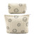 Wowang 2pcs Cosmetic Bag Cute Makeup Bag Smile Face Makeup Pouch Travel Toiletry Bag for Women Aesthetic Accessories Makeup Brushes Storage Bag Organizer(Beige)