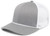 Pacific Headwear Standard Trucker Snapback Braid Cap, Heather Grey/White/Heather Grey