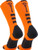 TCK Sports Lacrosse Logo Crew Socks (Neon Orange/Black, Medium)