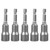 Magnetic Hex Socket Tool Steel Electric Screwdriver Drill Bit Adapter Set - 5pcs, 13mm, Strong Magnet