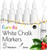 Funcils White Chalk Markers Fine Tip (5 Pack 3mm) - Chalkboard Markers, Liquid Chalk Marker Erasable - Thin Chalk Pens For Chalk Board, Blackboard, Glass, Car Window Markers - White Dry Erase Markers