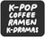 Funny Coffee 9 Inch Mousepad Cafe Mousemat - K-Pop Coffee Ramen K-Dramas Funny South Korean Tee