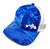 RT Fishing Bonefish Logo Blue Wave Pattern Logo Curved Bill Adjustable White Mesh Trucker Snapback Hat