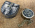 Antique Brass Compass, Nautical Pocket Compass, Navigational Magnetic Direction Compass with Leather Box (Not All Those Who Wander are Lost)