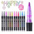 12 Colors Self Outline Metallic Markers,Super Squiggles Shimmer Markers Pen For Highlight Outline Metallic Markers Pen,Card- Drawing Making cute Glitter Magic Markers Stationary Supplies